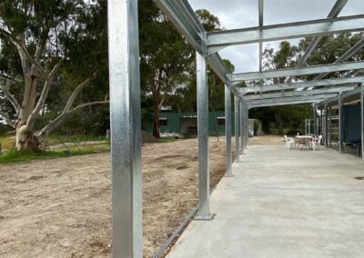 HSC Constructions Outdoor living landscape gardening design and constructions steel frame pergola